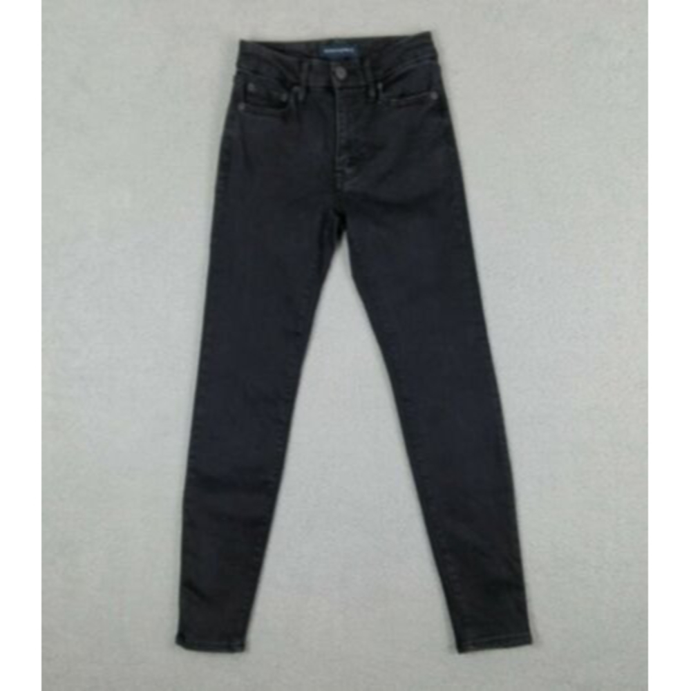 Aeropostale Size 2R Youth Womens High Rise Curvy Jegging Black Denim Jeans